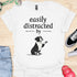 Easily distracted by bulldogs - V10 - Cute Sitting Paw T-Shirt